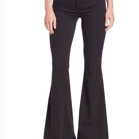 Mid rise black flare jeans Sale
